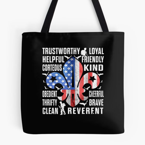 Item preview, American Flag Trustworthy Helpful Friendly Courteous Scout designed and sold by elisamarez97.