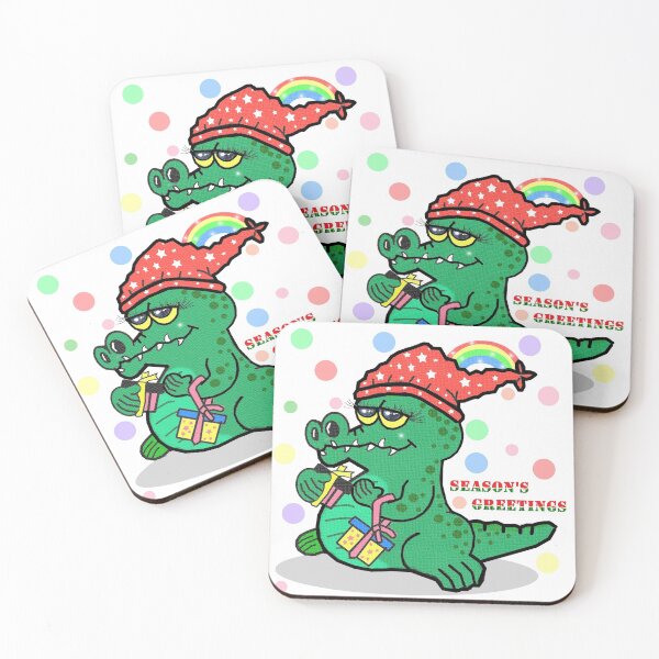 Item preview, Season's Greetings - Alligator  designed and sold by Shirley cute art .