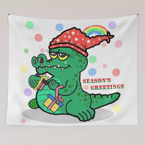 Item preview, Season's Greetings - Alligator  designed and sold by Shirley cute art .