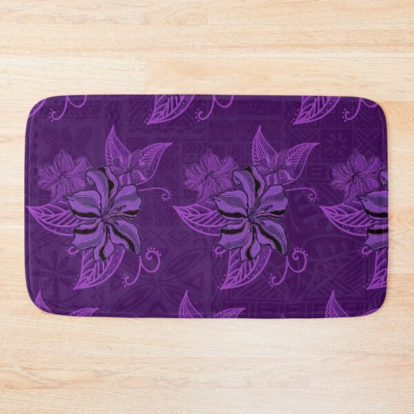 Item preview, Midnight Purple Hawaiian Tapa Hibiscus Print designed and sold by sunnthreads.