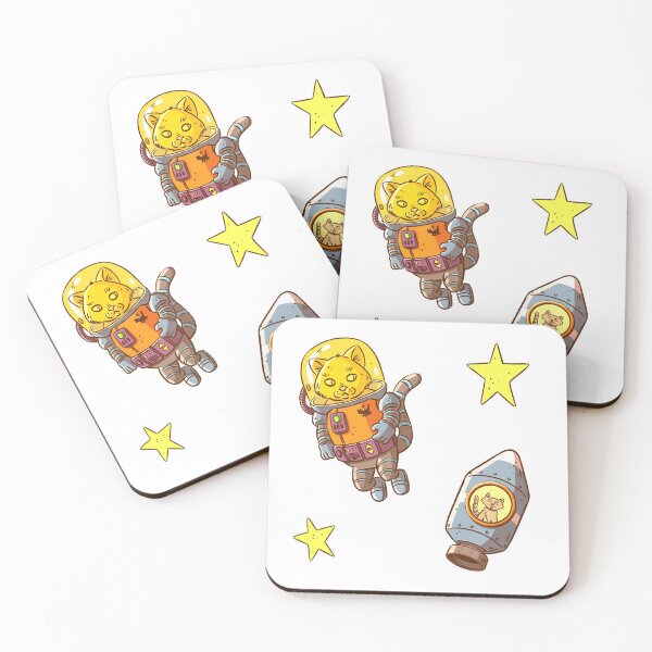 Item preview, Floating Astronaut Space Cats designed and sold by BenKonrad.