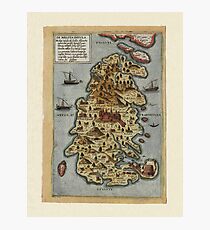 Map Of Malta 1565 Photographic Print