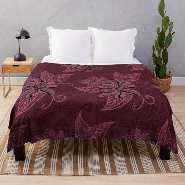 Artikelvorschau, Lavaroter hawaiianischer Tapa-Hibiskus-Druck entworfen und verkauft von sunnthreads.