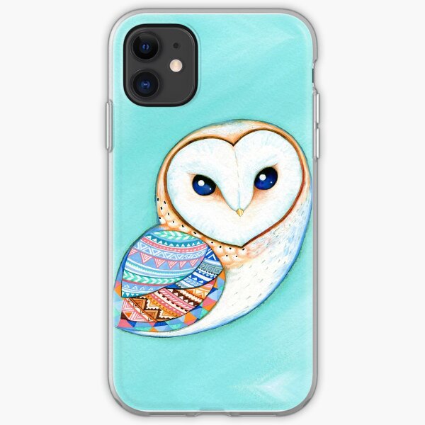 Tribal Pattern Barn Owl iPhone Soft Case
