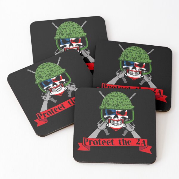 Item preview, Protect the 2A American flag skull designed and sold by Designs Of all kinds.