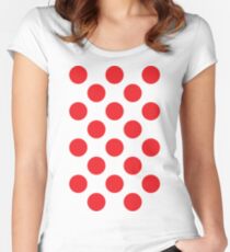 Red Polka Dot (King of the Mountains) Women's Fitted Scoop T-Shirt