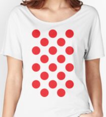 Red Polka Dot (King of the Mountains) Women's Relaxed Fit T-Shirt