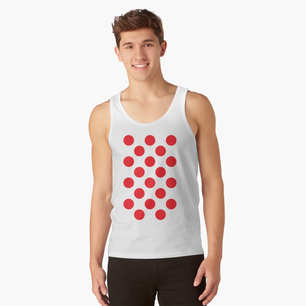 red polka dot tank