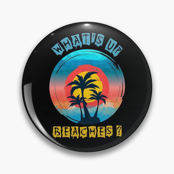 Item preview, What's Up Beaches ft palm trees retro vintage sunset beach  designed and sold by Happy-PrintZ.