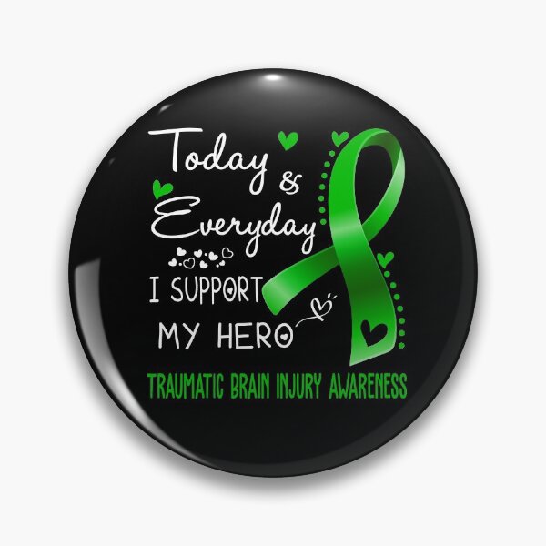 Item preview, Today And Everyday I Support My Hero Traumatic Brain Injury Awareness Warrior Gifts designed and sold by hvoid41.
