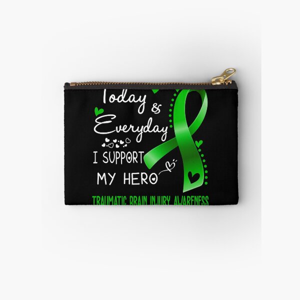 Item preview, Today And Everyday I Support My Hero Traumatic Brain Injury Awareness Warrior Gifts designed and sold by hvoid41.