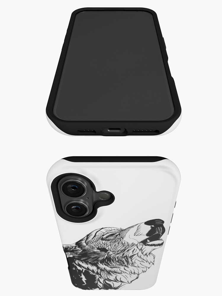 Thumbnail 3 of 4, iPhone Case, And the moon howled designed and sold by AlexLacey.