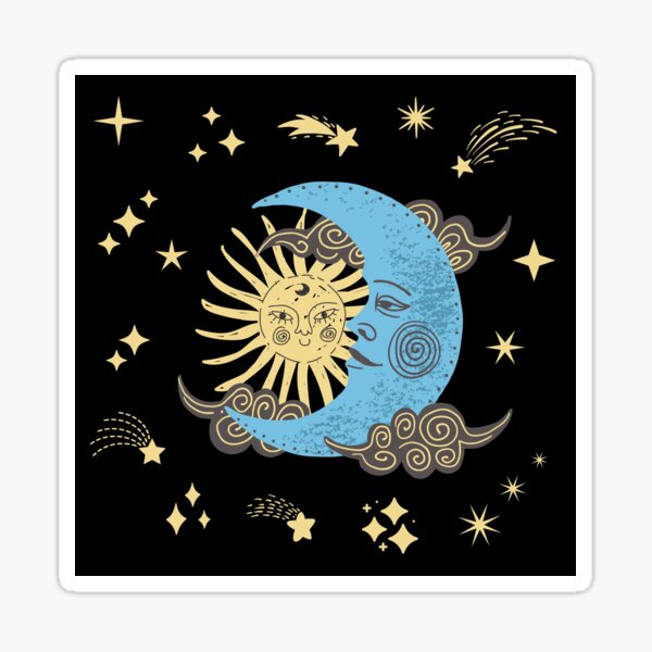 Vista previa del artículo con la obra «arte del tarot sol y luna», diseñado y vendido por cutecrazytshirt.