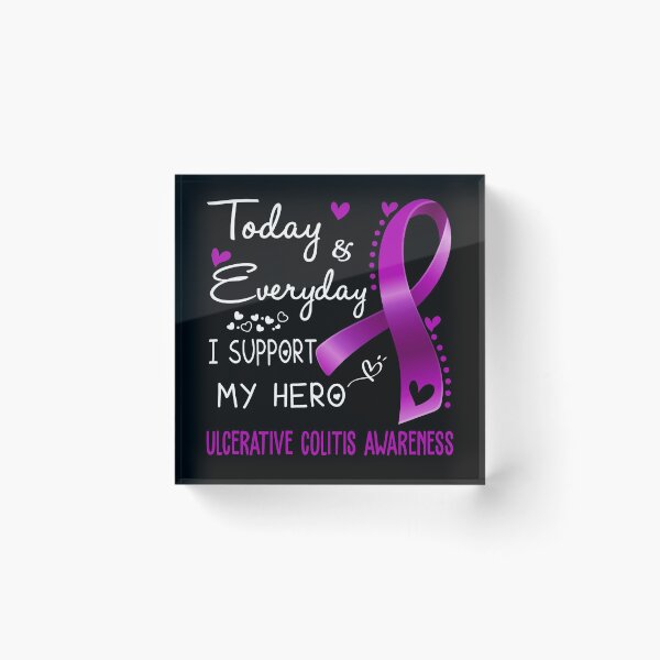 Item preview, Today And Everyday I Support My Hero Ulcerative Colitis Awareness Warrior Gifts designed and sold by hvoid41.