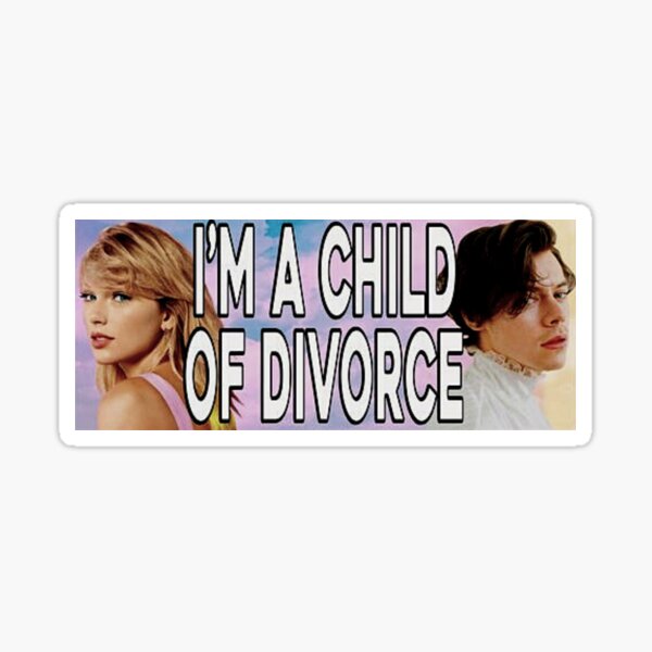 PREORDER I'm a child of divorce Bumper Sticker Sticker
