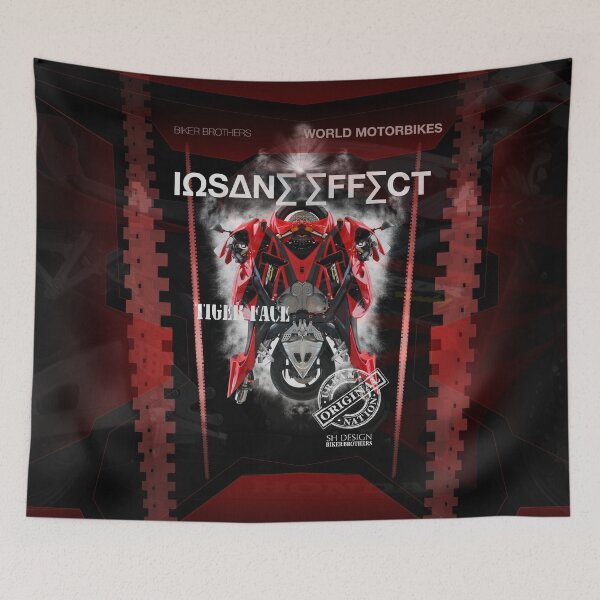 Item preview, INSANE EFFECT - Red Tiger Face World Motorcycles designed and sold by SHdesigner.