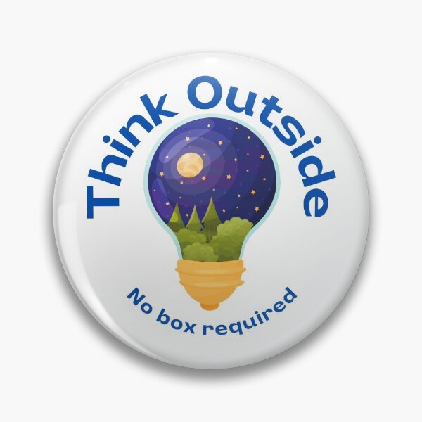 Item preview, Think Outside No Box Required Light Bulb Design - Curious Science Outdoorsy Inspirational designed and sold by Teetee94.