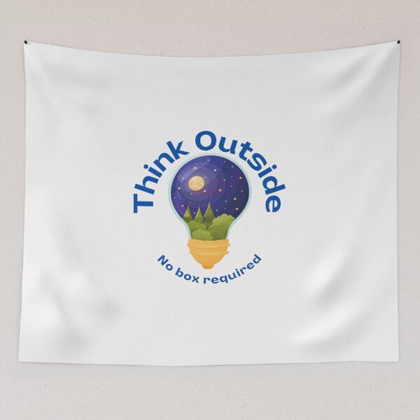 Item preview, Think Outside No Box Required Light Bulb Design - Curious Science Outdoorsy Inspirational designed and sold by Teetee94.