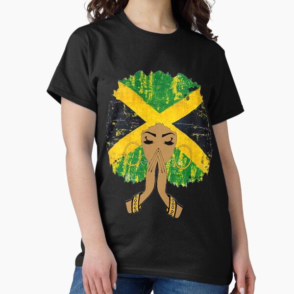Item preview, Jamaican Flag Black Woman Melanin Queen Afro designed and sold by HelenMaryF.