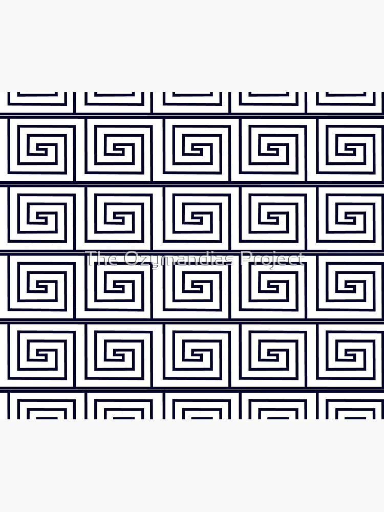 The Ozymandias Greek Key Pattern Blue by Ozymandias-LLC