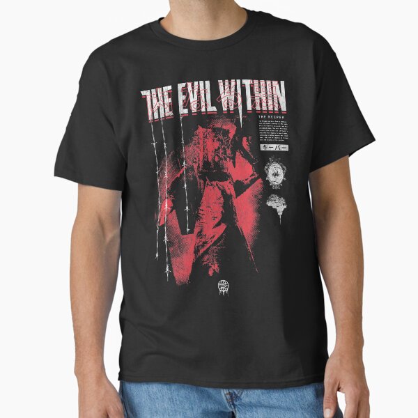 Vista previa del artículo con la obra «The Keeper - Evil Within», diseñado y vendido por prestigeapparel.