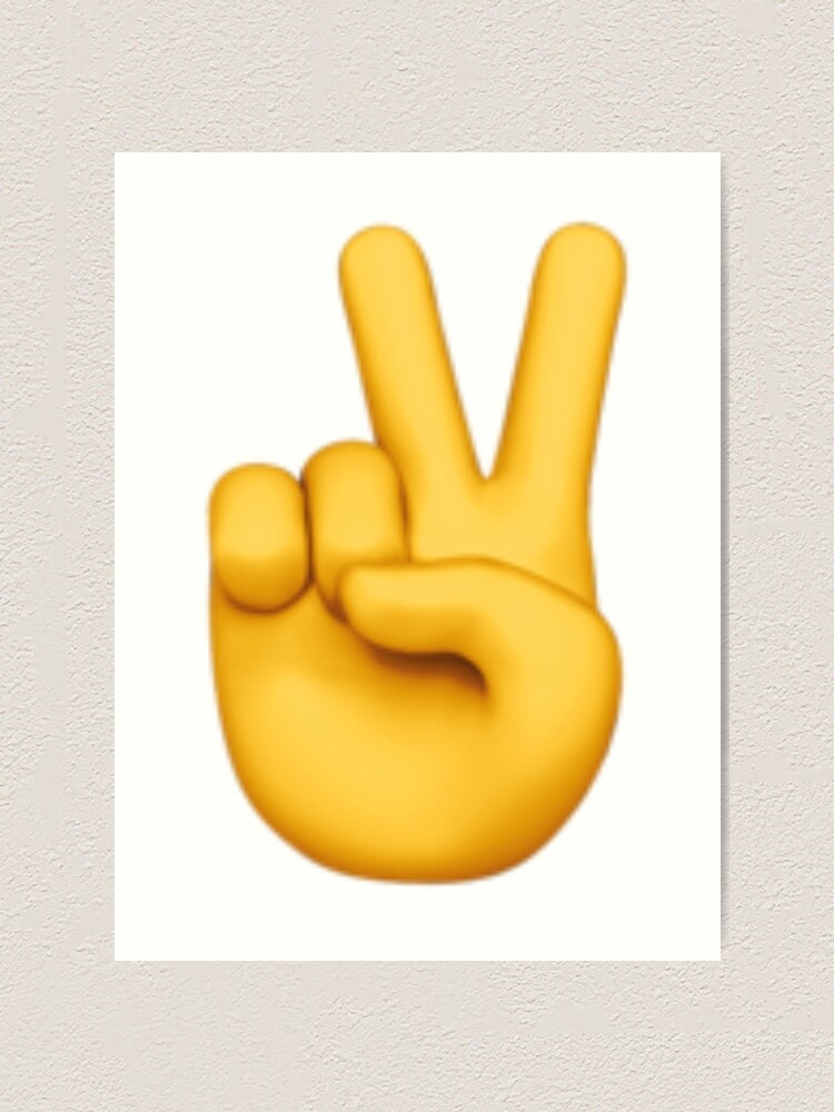 Peace and Victory Hand Emoji