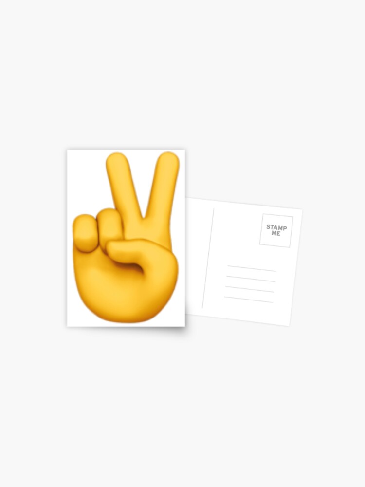 Peace and Victory Hand Emoji