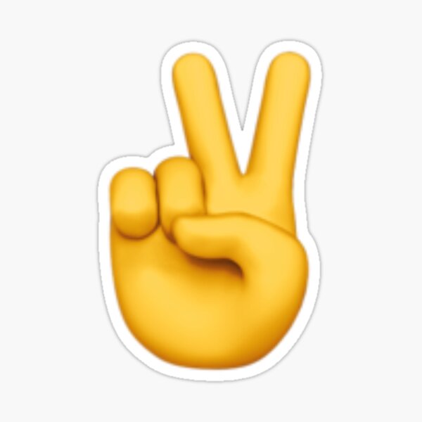Peace and Victory Hand (light) Emoji