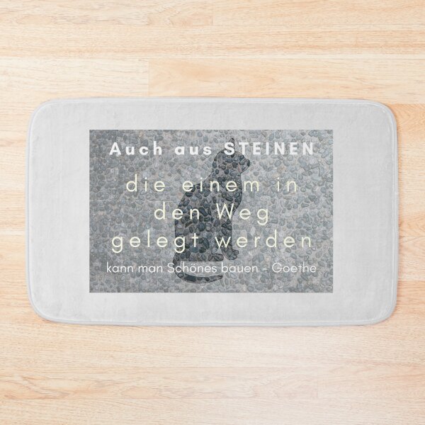 Item preview,  You can also build something beautiful out of stones that are placed in your way - Johann Wolfgang von Goethe Reading Quote for Literature Lovers - Goethe Quotes in German (Deutsch) designed and sold by sthNnth.