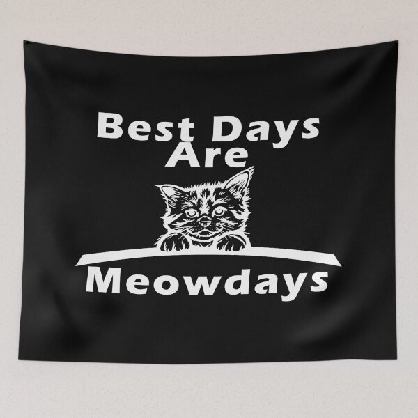 Item preview, Best Days Are Meowdays Graphical White Cat designed and sold by aventi24.