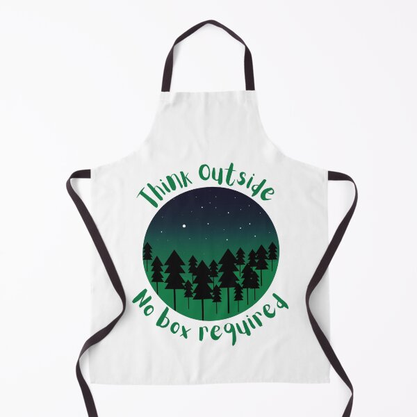 Item preview, Think Outside No Box Required Green Forest Night - Curious Outdoorsy Inspirational designed and sold by Teetee94.