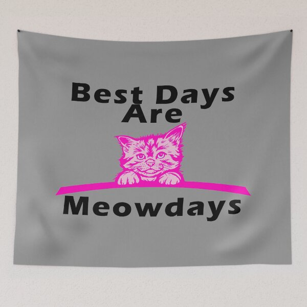 Item preview, Pink Best Days Are Meowdays Graphical Cat designed and sold by aventi24.