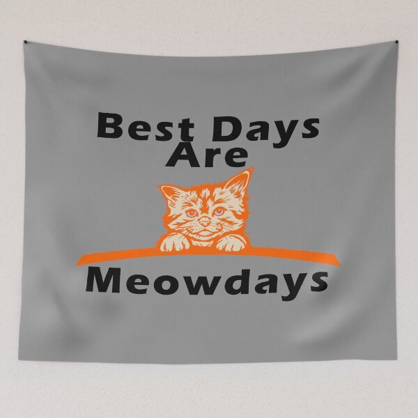 Item preview, Orange Best Days Are Meowdays Graphical Cat designed and sold by aventi24.