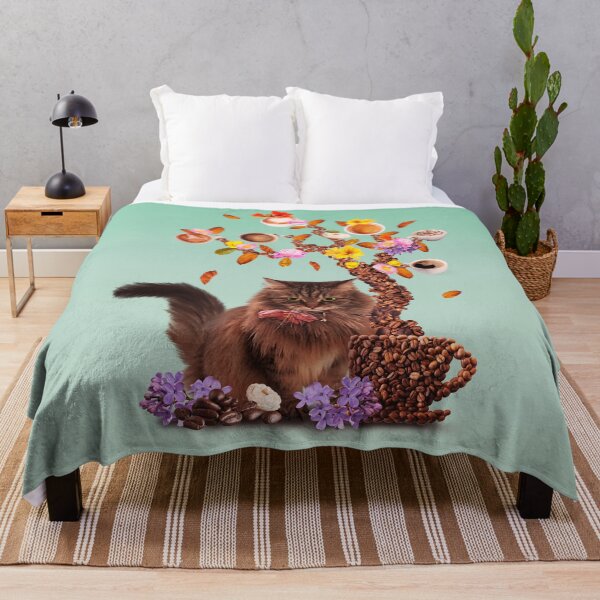 Item preview, Custom Art : Cat and Coffee Tree designed and sold by leBoosh-Designs.