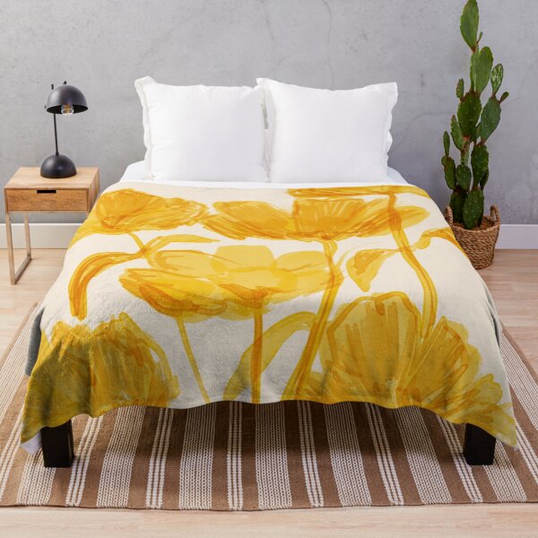 Item preview, Yellow Aesthetic Watercolor Abstract Flowers designed and sold by morgansgoods.