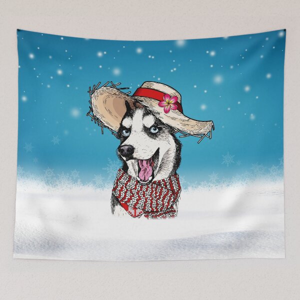 Artikelvorschau, Porträt des Siberian Husky-Hundes entworfen und verkauft von Dog-Art-Shirt.