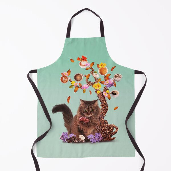 Item preview, Custom Art : Cat and Coffee Tree designed and sold by leBoosh-Designs.