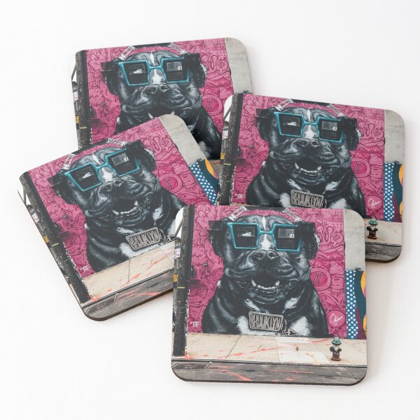 Artikelvorschau, Graffiti-Kunst, Pit Bull, American Staffordshire Terrier, Bulldogge, Staffie, Streetart - Bushwick, Brooklyn, New York, USA entworfen und verkauft von IMPHives.