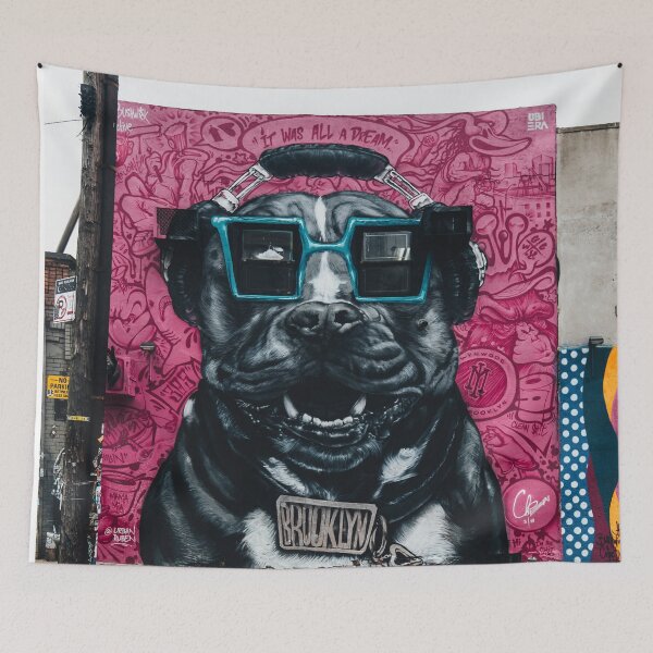 Item preview, Graffiti Art, Pit Bull, American Staffordshire Terrier, Bulldog, Staffie, Streetart - Bushwick, Brooklyn, New York, USA designed and sold by IMPHives.