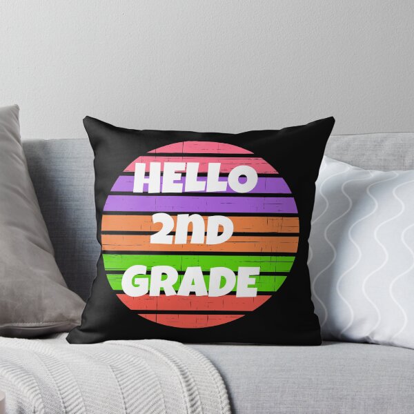 Item preview, Hello Second Grade Retro Sunset Design designed and sold by Jewelspride.