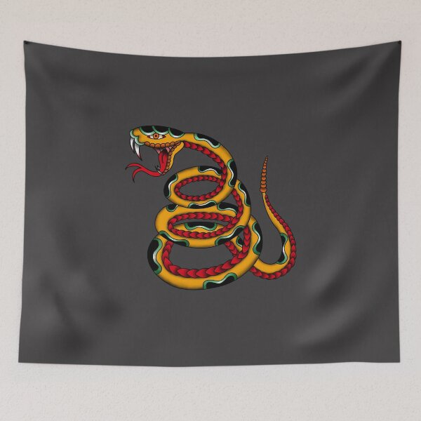 Item preview, Traditional Snake Tattoo Art | Don’t Tread On Me designed and sold by Trad-Tattoo.