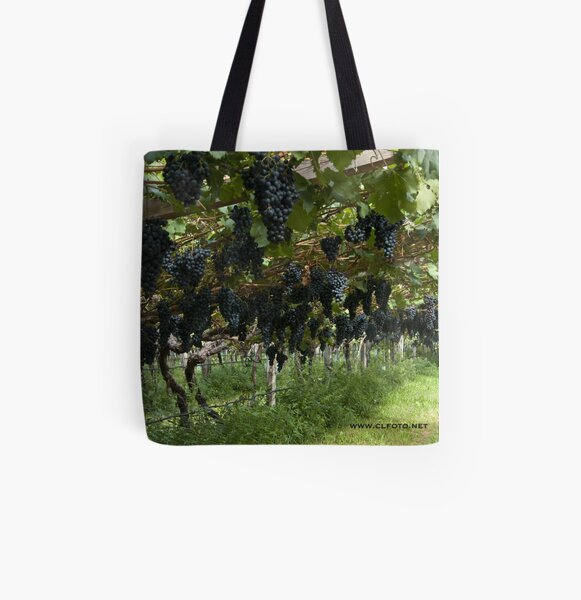 Grapes in the Castle Mareccio Vineyard, Bolzano/Bozen, Italy All Over Print Tote Bag