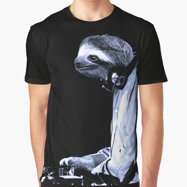 DJ Sloth Graphic T-Shirt