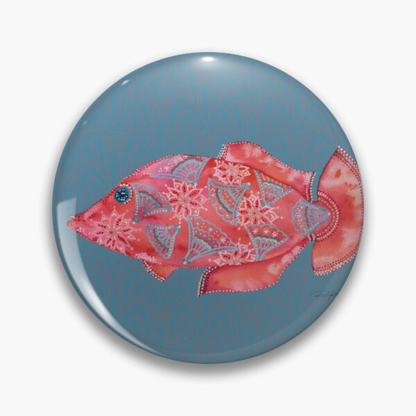Item preview, “Fanny” Coral Blue Fantail Filefish designed and sold by batikandesigns.