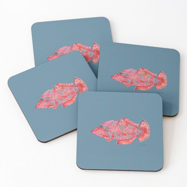 Item preview, “Fanny” Coral Blue Fantail Filefish designed and sold by batikandesigns.