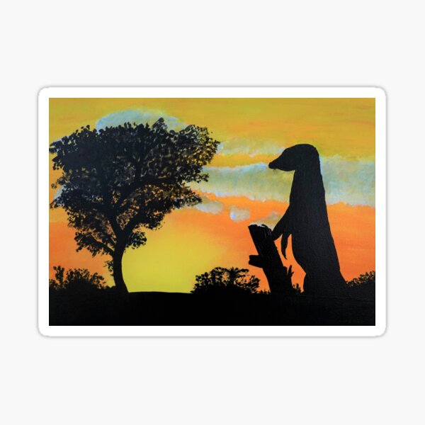 Meerkat silhouette Sticker