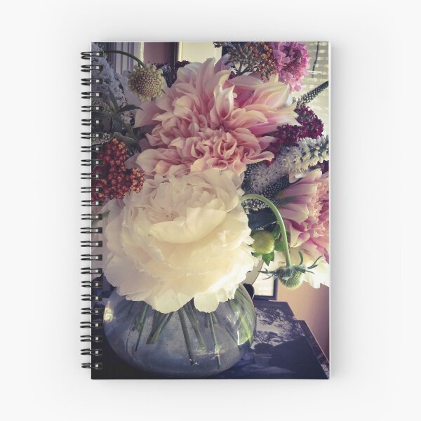 Item preview, White Peony & Cafe Au Lait Dahlias designed and sold by Barbara E Wyeth.