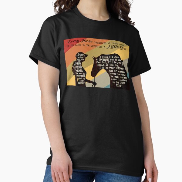 Vista previa del artículo con la obra «Todo caballo merece al menos una vez en su vida ser amado por una niña», diseñado y vendido por hippololocc.