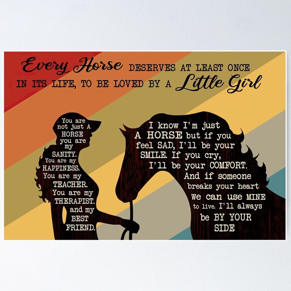 Vista previa del artículo con la obra «Todo caballo merece al menos una vez en su vida ser amado por una niña», diseñado y vendido por hippololocc.