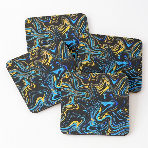 Item preview, Blue, Yellow, Black - Marble Art designed and sold by Flydea.